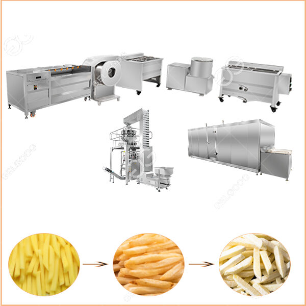 small scale frozen french fries production line