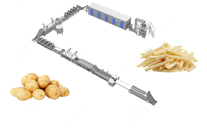 how to make frozen french fries for business
