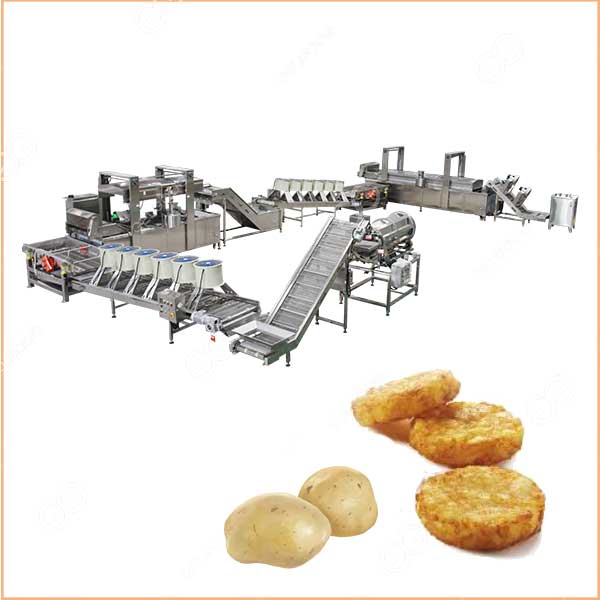 hashed brown potatoes processing line
